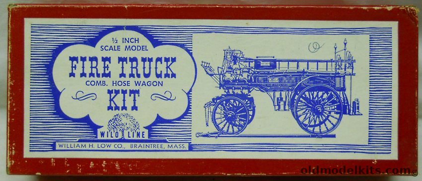 William H Low Co 1/24 1900s American La France Combination Hose Wagon - Wilo Line Fire Trucks, CH110 plastic model kit